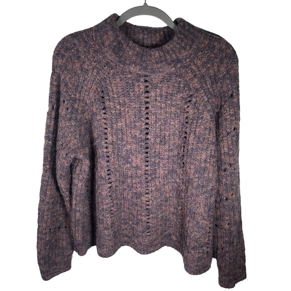 Madewell Pointelle Mockneck Pullover Sweater Size XL - Picture 5 of 15